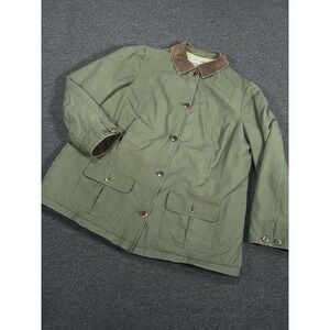 Vintage LL Bean Adirondack Barn Coat Women's 3X Green Chore Jacket Thinsulate